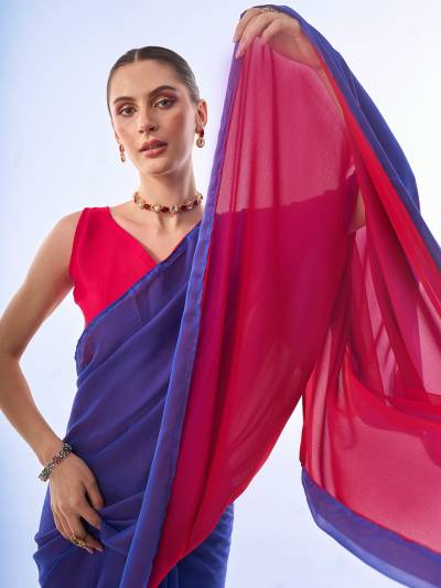 LAXMINAM OP-493 DESIGNER GEORGETTE SAREE WHOLESALER IN INDIA